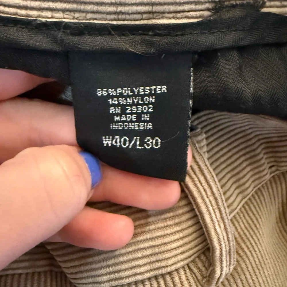 Henry Grethel Corduroy Tan Mens Pants Size 40x30